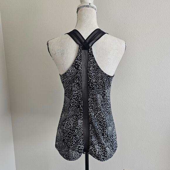 Fabletics Peyton Black Mesh Active Racerback Tank Top Size M - Picture 2 of 4